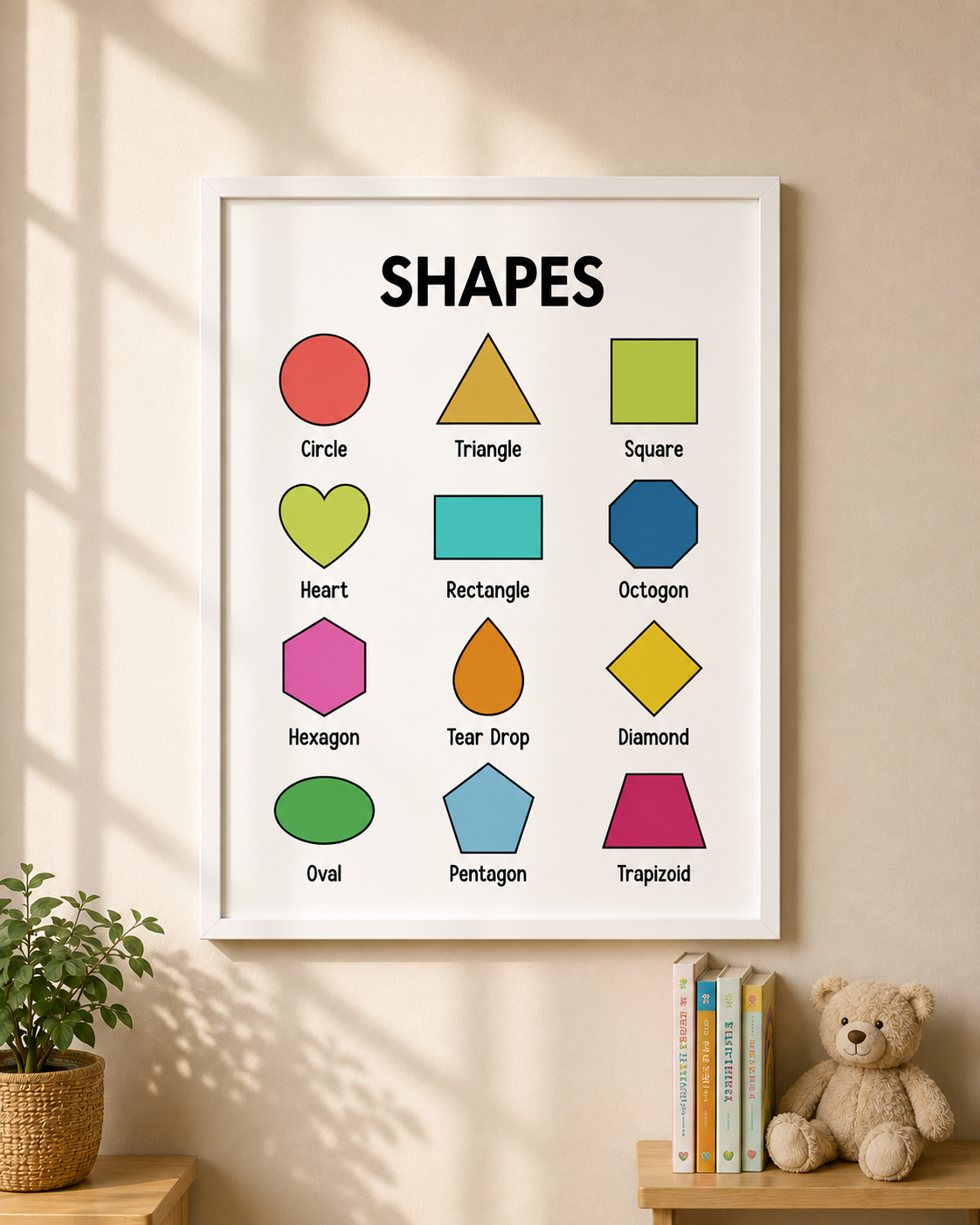 Shapes A3 Printable Poster
