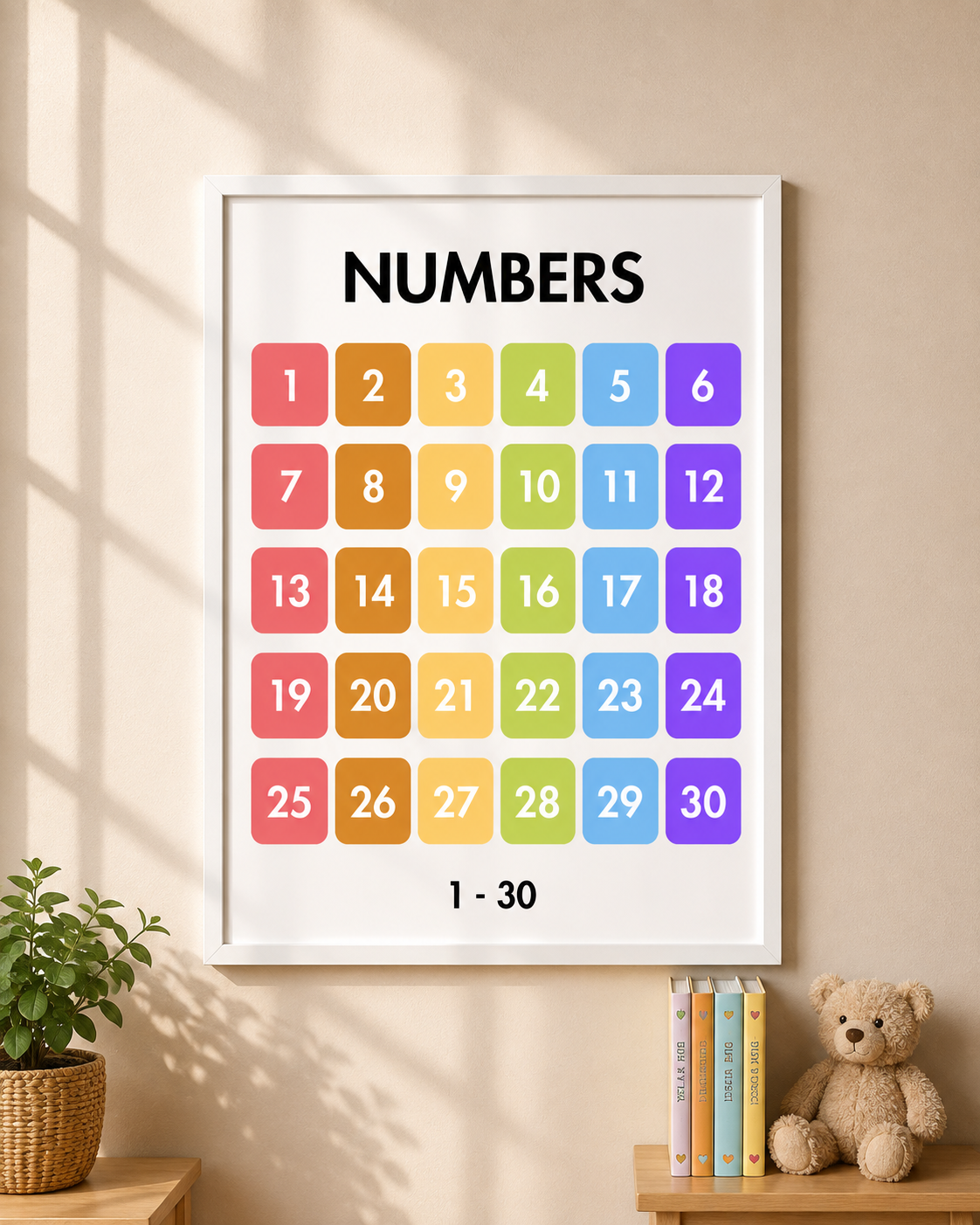 Counting 1 - 30 Printable A3 Poster