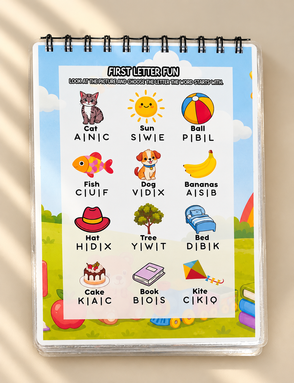 Letters & Small Words Busy Book (Velcro)