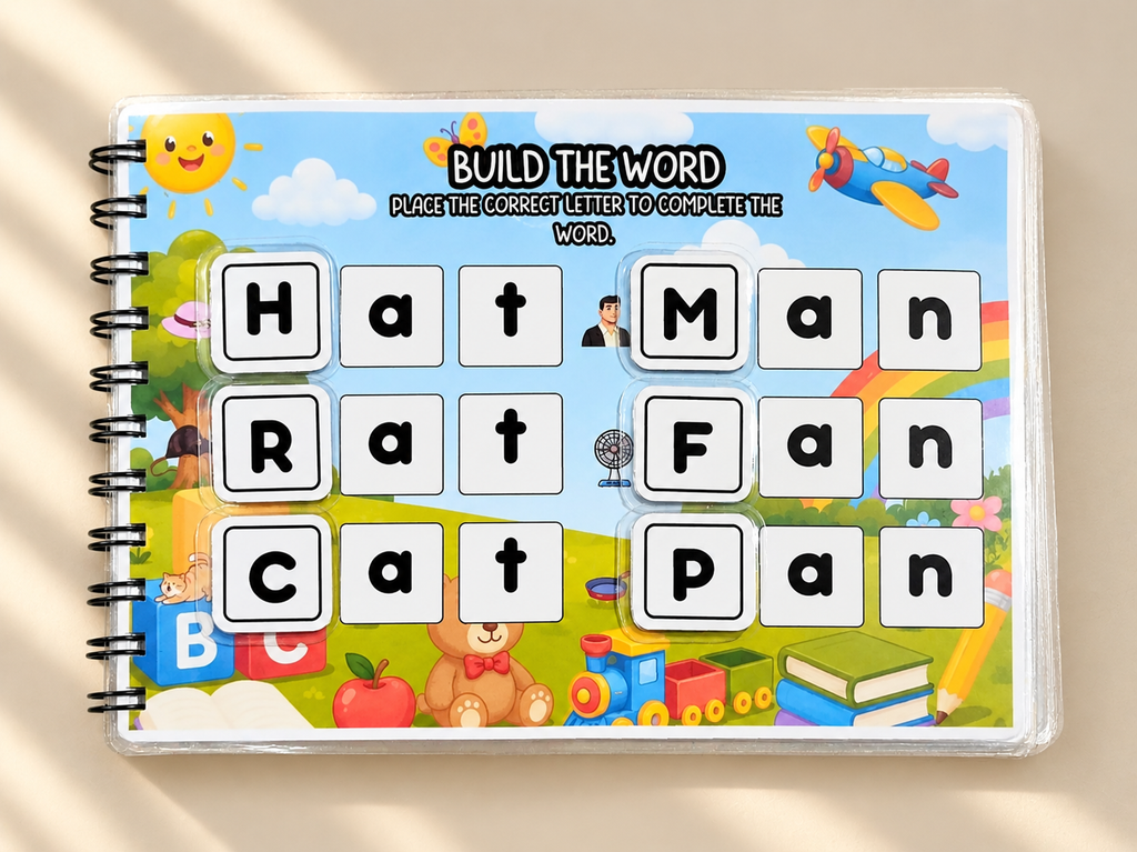 Letters & Small Words Busy Book (Velcro)