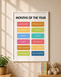 Months of the Year Printable A3 Poster