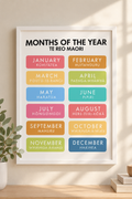 Months of the Year Printable A3 Poster - Te Reo Maori